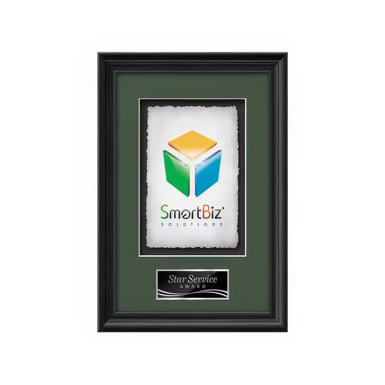 Waterleaf Raven Multicolor on Artisan Paper Framed Award #6