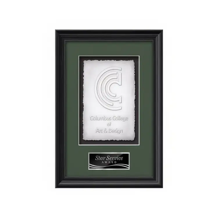 Plaque encadrée Waterleaf Raven en papier moulé #2