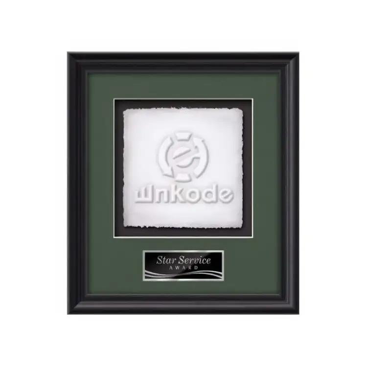 Plaque encadrée Waterleaf Raven en papier moulé #3