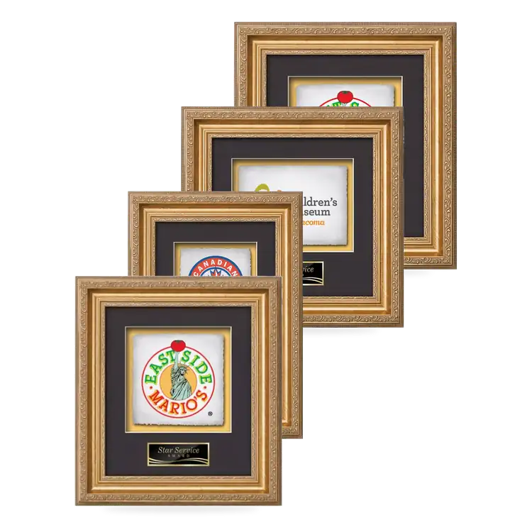 Plaque encadrée Waterleaf Regal Multicolore sur papier artisanal