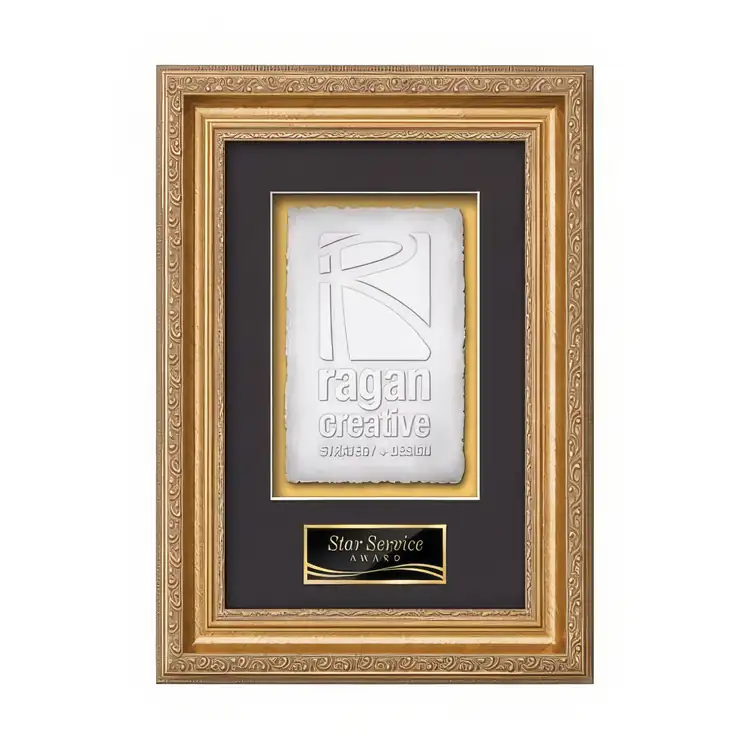 Waterleaf Regal Cast Paper Framed Award #2