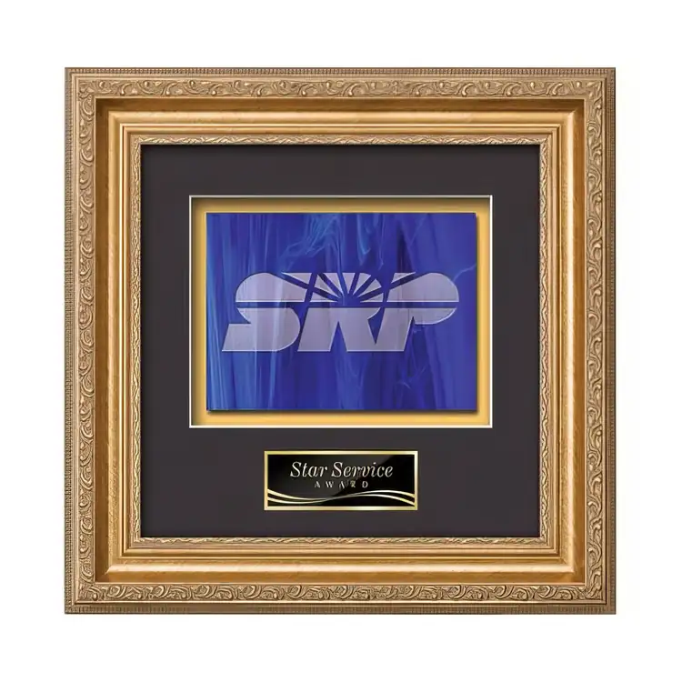 Waterleaf Regal Stained Glass Framed Award #4