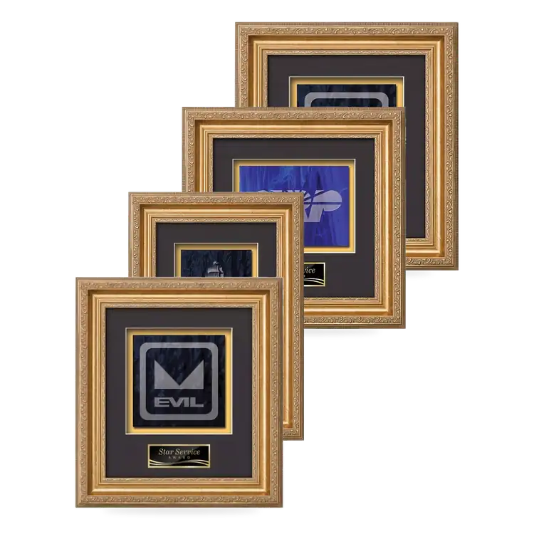 Waterleaf Regal Stained Glass Framed Award