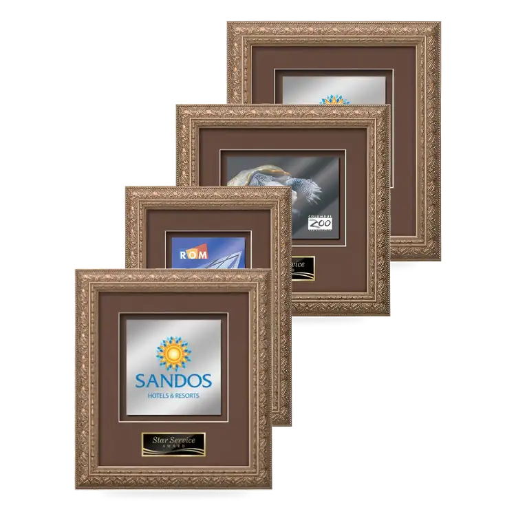 Waterleaf Romagna Multicolor on Metal Framed Award