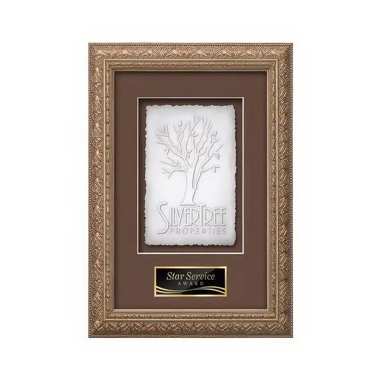 Waterleaf Romagna Cast Paper Framed Award #2