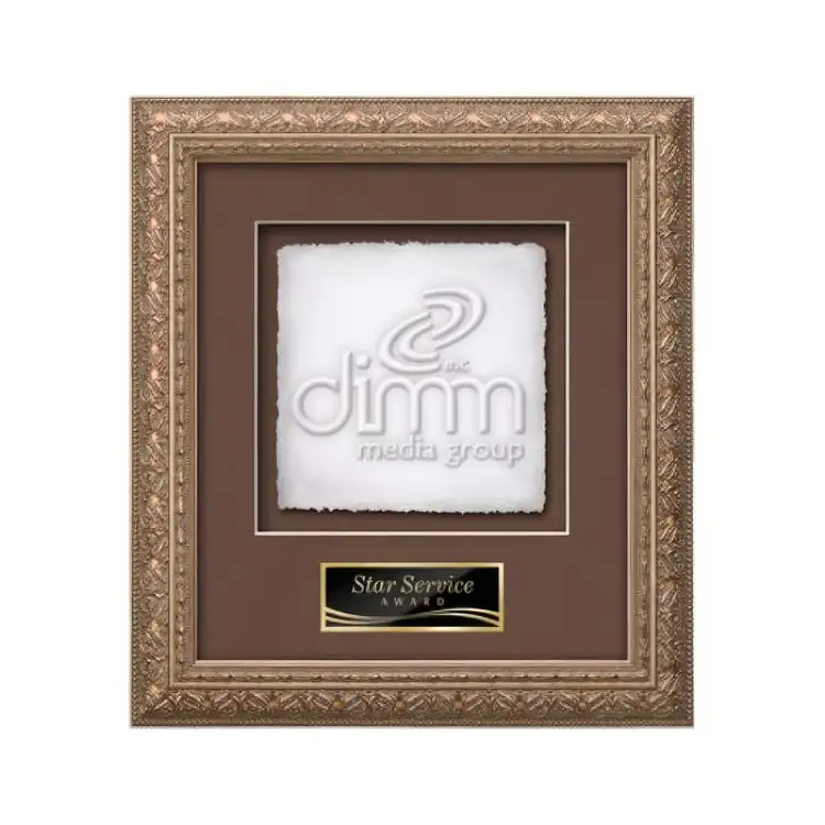 Waterleaf Romagna Cast Paper Framed Award #3