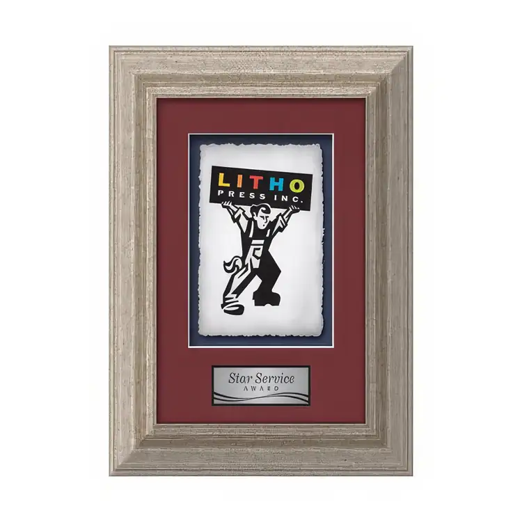 Waterleaf Terrene Multicolor on Artisan Paper Framed Award #6