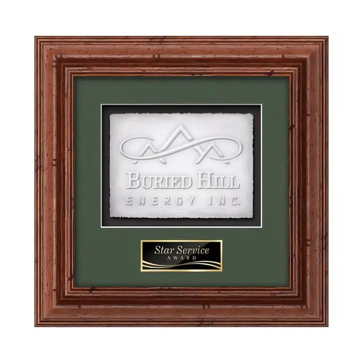 Waterleaf Terrene Cast Paper Framed Award #10