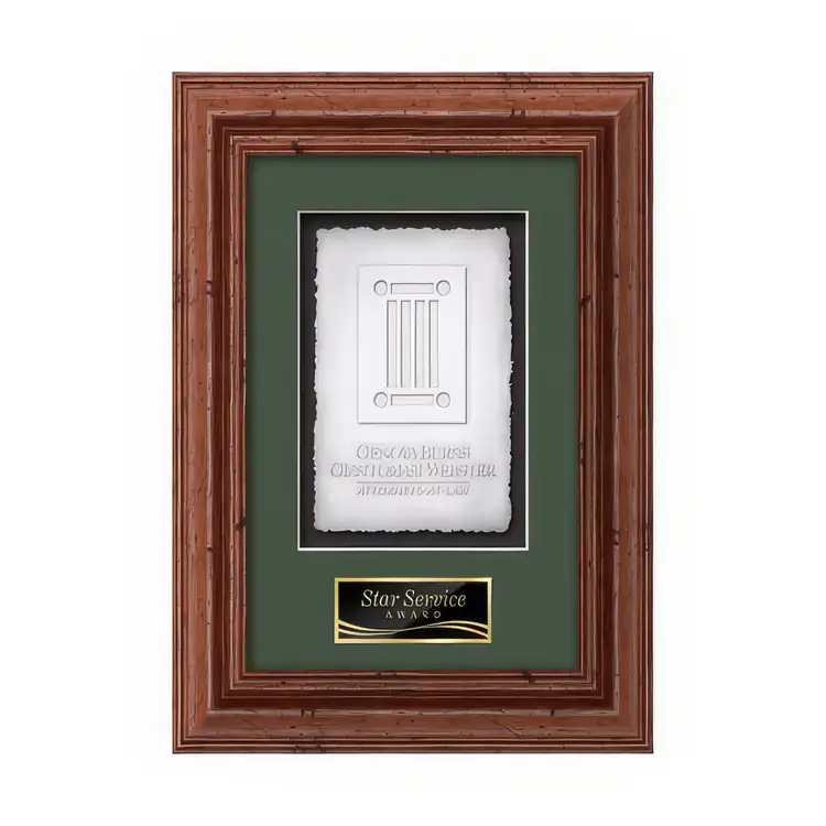 Waterleaf Terrene Cast Paper Framed Award #8