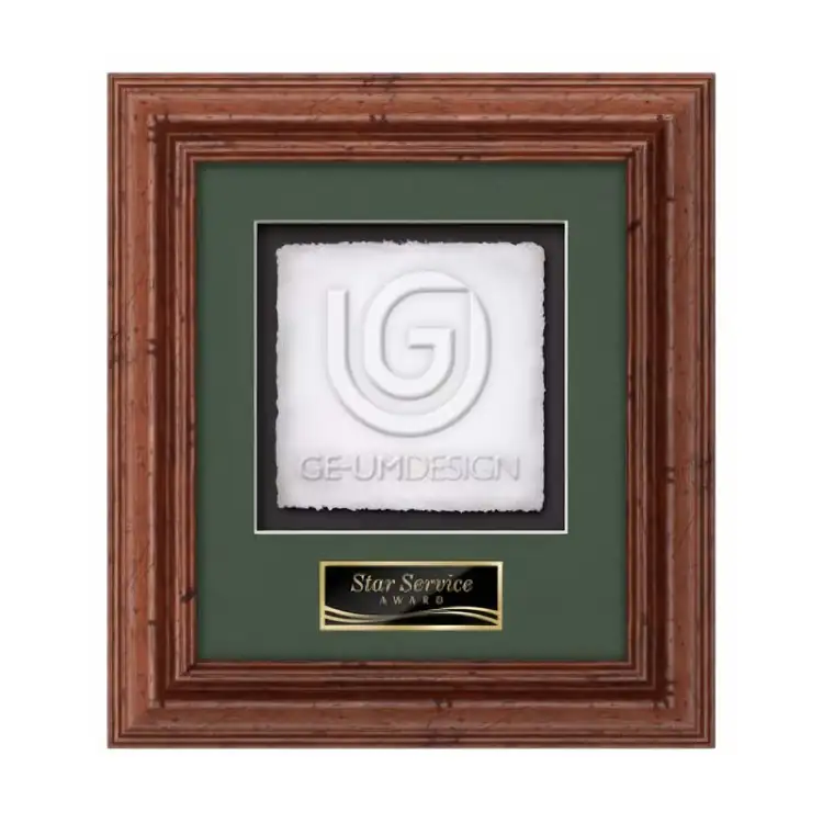 Waterleaf Terrene Cast Paper Framed Award #9