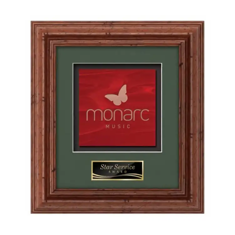 Waterleaf Terrene Stained Glass Framed Award #10