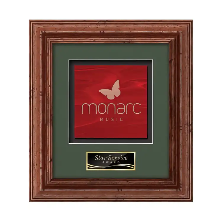 Waterleaf Terrene Stained Glass Framed Award #12