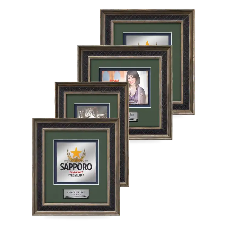 Waterleaf Tuscan Multicolor on Metal Framed Award