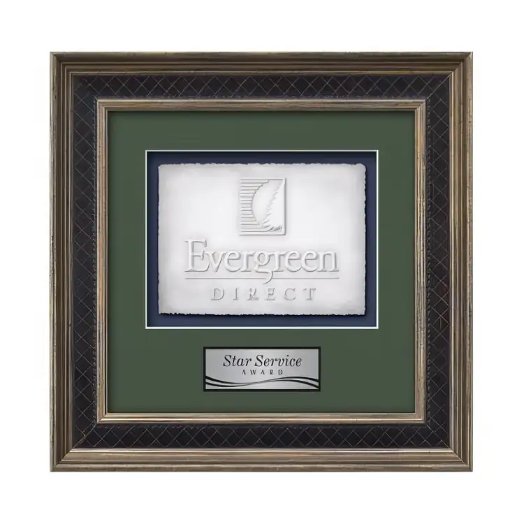 Waterleaf Tuscan Cast Paper Framed Award #4