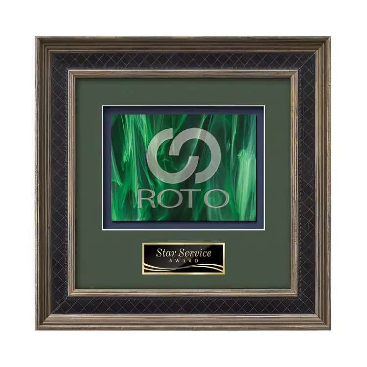 Waterleaf Tuscan Stained Glass Framed Award #4