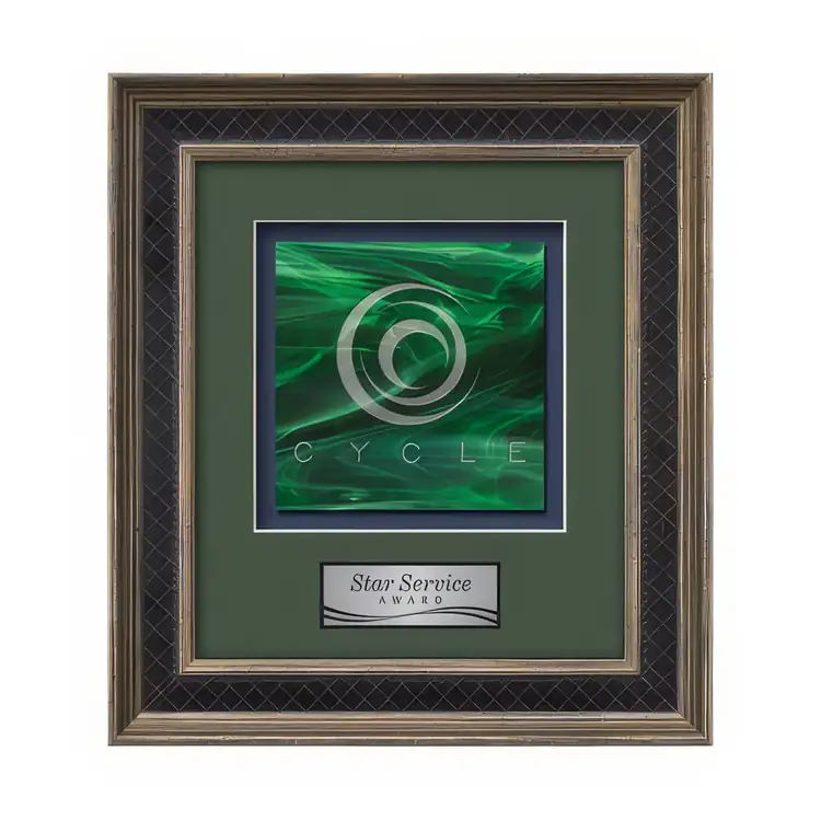 Waterleaf Tuscan Stained Glass Framed Award #5