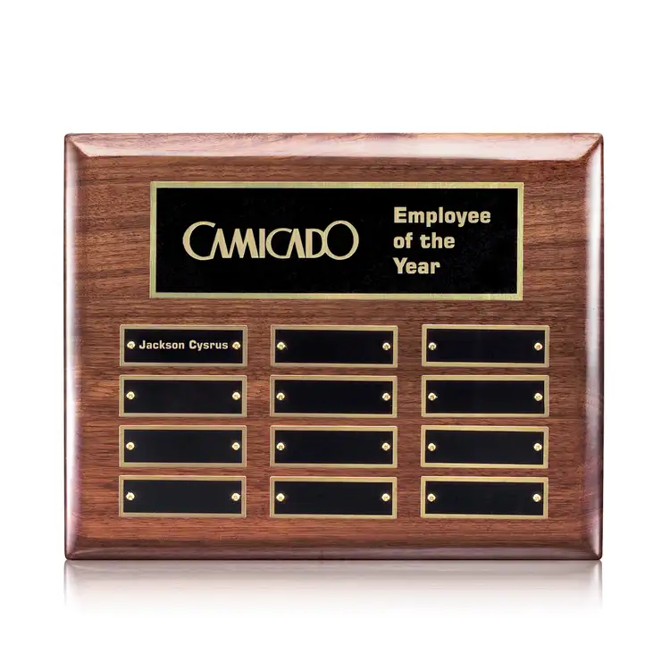 Carisbrooke Plaque - Walnut - 12 Plates 8 x 10 in