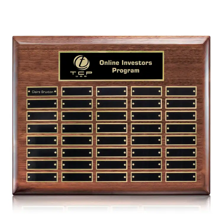 Carisbrooke Plaque - Walnut - 40 Plates 12 x 15 in