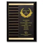 Plaque perpétuelle Channel - Noir/Or - 12 plaquettes 9 x 12 po