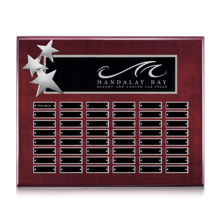 Plaque perpétuelle Constellation - Bois de Rose Chrome 16 x 20 po