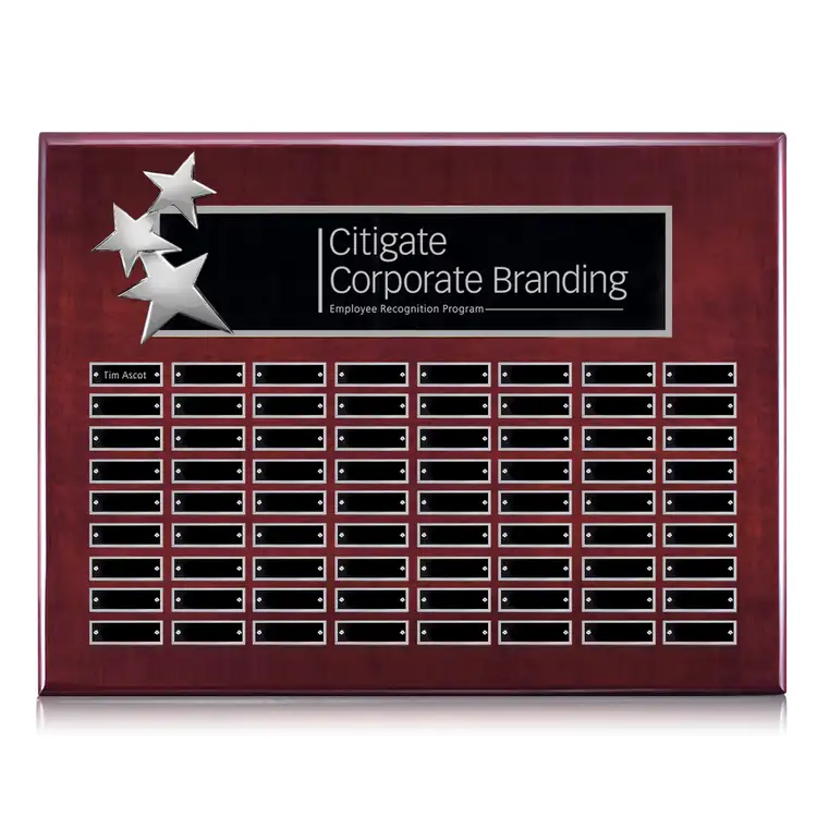 Plaque perpétuelle Constellation - Bois de Rose Chrome 18 x 24 po