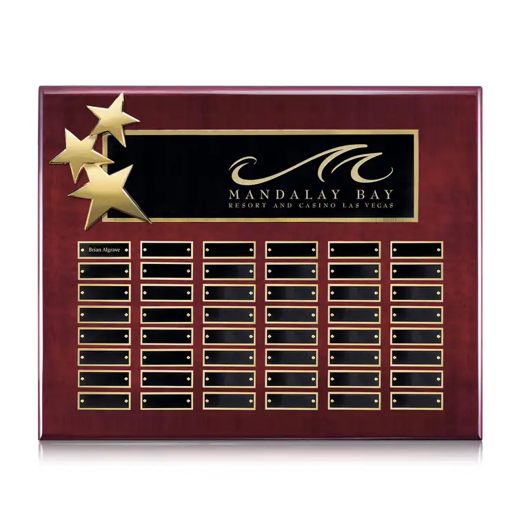 Plaque perpétuelle Constellation - Bois de Rose Or 16 x 20 po