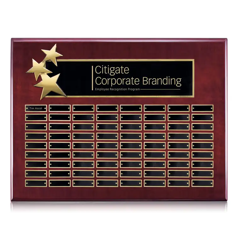 Plaque perpétuelle Constellation - Bois de Rose Or 18 x 24 po