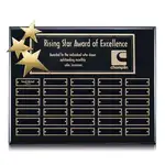 Plaque perpétuelle Constellation - Ébène Or 12 x 15 po