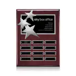 Plaque perpétuelle Constellation verticale - Bois de Rose/Chrome - 12 plaquettes 9 x 12 po