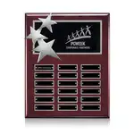 Plaque perpétuelle Constellation verticale - Bois de Rose/Chrome - 18 plaquettes 10.5 x 13 po