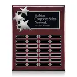 Plaque perpétuelle Constellation verticale - Bois de Rose/Chrome - 28 plaquettes 12 x 15 po