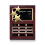 Plaque perpétuelle Constellation verticale - Bois de Rose/Or - 12 plaquettes 9 x 12 po