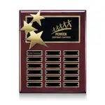 Plaque perpétuelle Constellation verticale - Bois de Rose/Or - 18 plaquettes 10.5 x 13 po