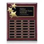 Plaque perpétuelle Constellation verticale - Bois de Rose/Or - 28 plaquettes 12 x 15 po