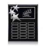 Plaque perpétuelle Constellation verticale - Noir/Chrome - 18 plaquettes 10.5 x 13 po