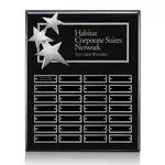 Plaque perpétuelle Constellation verticale - Noir/Chrome - 28 plaquettes 12 x 15 po