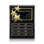 Plaque perpétuelle Constellation verticale - Noir/Or - 12 plaquettes 9 x 12 po