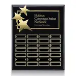 Plaque perpétuelle Constellation verticale - Noir/Or - 28 plaquettes 12 x 15 po