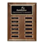 Plaque perpétuelle Elegance - Noyer - 12 plaquettes 9 x 12 po