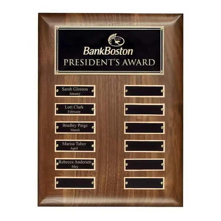 Elegance Perpetual Plaque - Walnut - 12 Plates 9 x 12 in