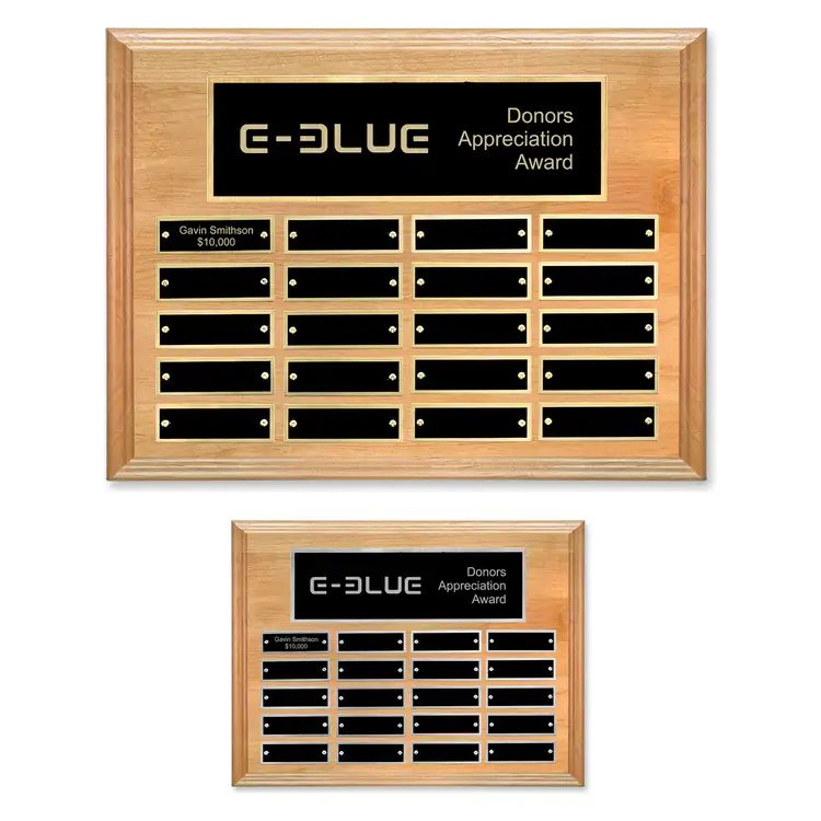 Erindale (Horiz) Perpetual Plaque - Red Alder - 20 Plates 9 x 12 in