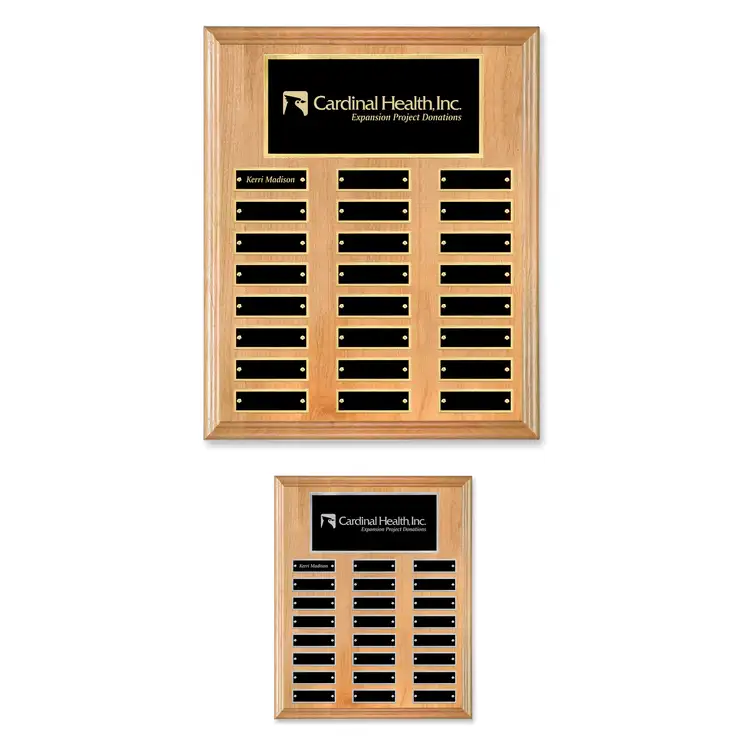 Erindale (Vert) Perpetual Plaque - Red Alder - 24 Plates 10.5 x 13 in