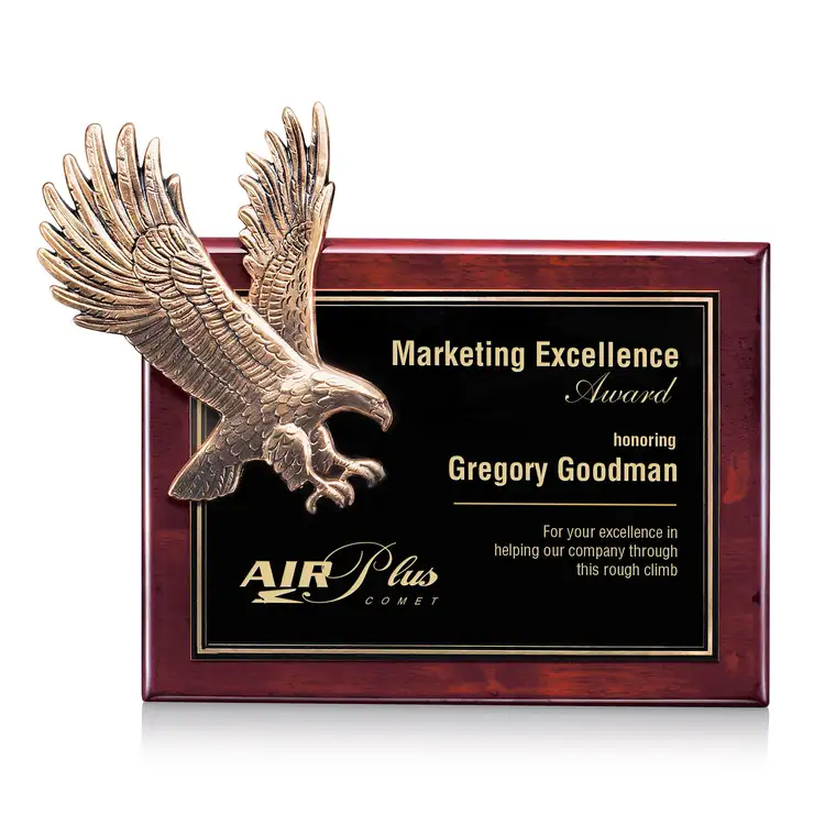 Flying Eagle Plaque - Rosewood (L) 9 x 12 in