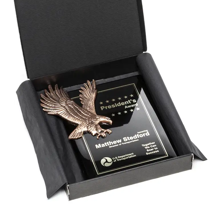 Flying Eagle Plaque - Black (L) 9 x 12 in #2