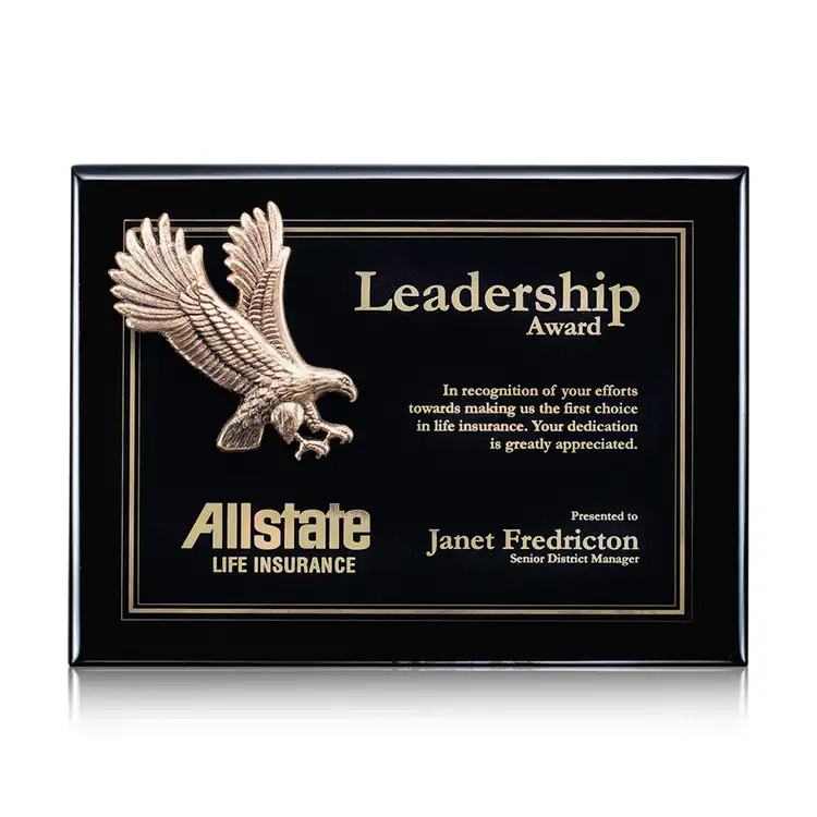 Flying Eagle Plaque - Black (S) 9 x 12 in