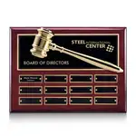 Plaque perpétuelle Gavel - Bois de Rose - 12 plaquettes 9 x 12 po