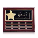 Plaque perpétuelle Hollister horizontale - Bois de Rose/Or - 12 plaquettes 9 x 12 po
