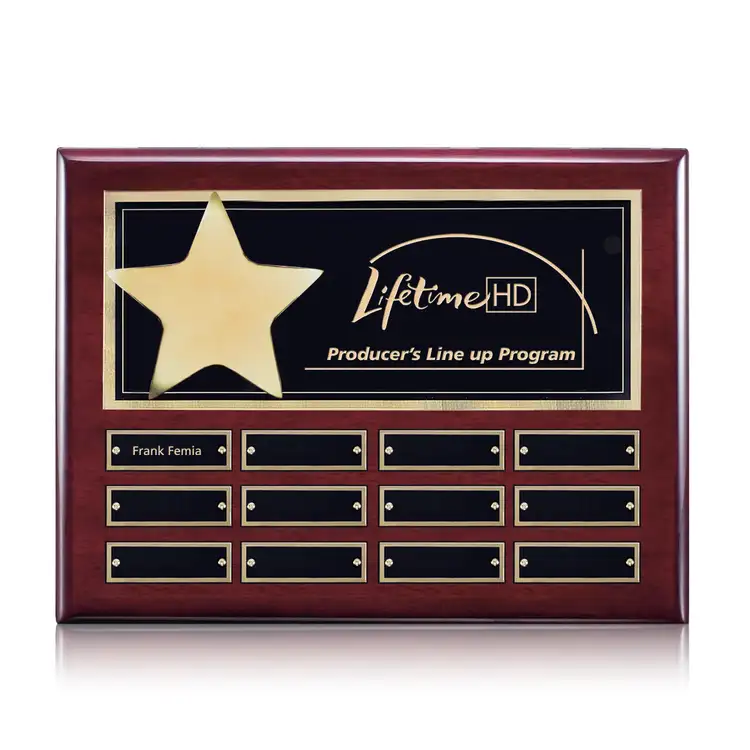 Hollister (Horiz) Perpetual - Rosewood/Gold - 12 Plates 9 x 12 in