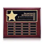 Plaque perpétuelle Hollister horizontale - Bois de Rose/Or - 20 plaquettes 10.5 x 13 po