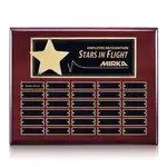 Plaque perpétuelle Hollister horizontale - Bois de Rose/Or - 30 plaquettes 12 x 15 po